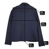 bulle de savon 03-01-JK-030-08-2 ウール テーラードジャケット ネイビー レディース ビュルデサボン【中古】6-0106T♪