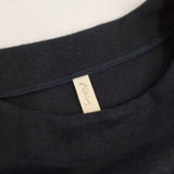 BERG ベルン ウール 七分袖 ギャザー ワンピース ネイビー レディース【中古】6-0106T♪