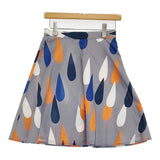 marimekko CHARY WESTBERG Pisaroi ピサロイ 雫 サイズ34 フレア スカート グレー レディース マリメッコ【中古】6-0210M♪