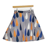 marimekko CHARY WESTBERG Pisaroi ピサロイ 雫 サイズ34 フレア スカート グレー レディース マリメッコ【中古】6-0210M♪