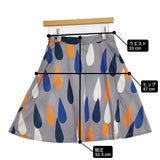 marimekko CHARY WESTBERG Pisaroi ピサロイ 雫 サイズ34 フレア スカート グレー レディース マリメッコ【中古】6-0210M♪