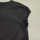 而今禾 (JIKONKA) フレンチスリーブ バックボタン ワンピース ネイビー レディース 而今禾 (JIKONKA)【中古】6-0614S∞