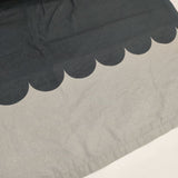 marimekko MIKA PIIRAINEN スカラップ チュニック Lanketti ランケッティ ワンピース ネイビー グレー レディース マリメッコ【中古】6-0614S∞