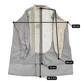 gasa 25周年ロングシャツ 一点物 定価44000円 75201-01107 サイズS 長袖シャツ 20AW グレー レディース ガサ【中古】5-1222M♪