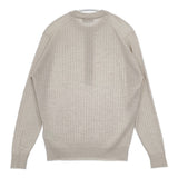 JOHN SMEDLEY ヘンリーネック メリノウール イギリス製 サイズS クルーネック ニット グレージュ レディース ジョンスメドレー【中古】5-1228T♪