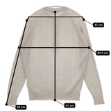 JOHN SMEDLEY ヘンリーネック メリノウール イギリス製 サイズS クルーネック ニット グレージュ レディース ジョンスメドレー【中古】5-1228T♪