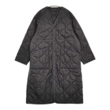 HYKE QUILTED LINER COAT キルティングコート 222-17358 サイズ1 Vネック ライナー コート 22AW ブラック レディース ハイク【中古】5-1228T♪