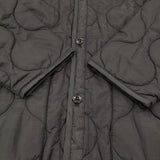 HYKE QUILTED LINER COAT キルティングコート 222-17358 サイズ1 Vネック ライナー コート 22AW ブラック レディース ハイク【中古】5-1228T♪