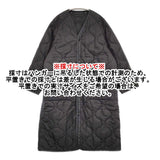 HYKE QUILTED LINER COAT キルティングコート 222-17358 サイズ1 Vネック ライナー コート 22AW ブラック レディース ハイク【中古】5-1228T♪