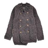 GAIJIN MADE ウールニット ハイネック ペルー製 サイズ2 カーディガン チャコールグレー レディース ガイジンメイド【中古】5-1228T♪