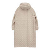 mina perhonen キルトライナー付き ya6653 サイズ40 刺繍 定価165000円 コート ピンクベージュ レディース ミナペルホネン【中古】5-1222T♪