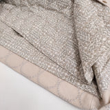 mina perhonen キルトライナー付き ya6653 サイズ40 刺繍 定価165000円 コート ピンクベージュ レディース ミナペルホネン【中古】5-1222T♪