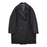 DRESSTERIOR ハーフ丈 ダブルコート 085-93087 サイズ38 ピーコート ブラック レディース ドレステリア【中古】5-1226A♪