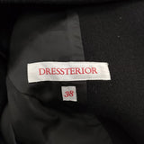 DRESSTERIOR ハーフ丈 ダブルコート 085-93087 サイズ38 ピーコート ブラック レディース ドレステリア【中古】5-1226A♪
