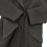 DRESSTERIOR ハーフ丈 ダブルコート 085-93087 サイズ38 ピーコート ブラック レディース ドレステリア【中古】5-1226A♪