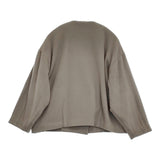 HAU/CLASKA ノーカラーコート 3211-0288 ショート丈 コート グレージュ レディース ハウ/クラスカ【中古】5-1228T♪