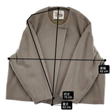 HAU/CLASKA ノーカラーコート 3211-0288 ショート丈 コート グレージュ レディース ハウ/クラスカ【中古】5-1228T♪