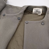 HAU/CLASKA ノーカラーコート 3211-0288 ショート丈 コート グレージュ レディース ハウ/クラスカ【中古】5-1228T♪