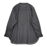 23区 TWボイル フリルディテールブラウス 定価25960円 BLWWGW0416 シアー ブラウス シャツ 25AW チャコールグレー レディース 23区【中古】5-1222M♪