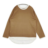 HUG.U レイヤード風 サイズF 長袖Ｔシャツ カットソー ロンＴ 25AW ブラウン レディース ハグユー【中古】6-0215M♪