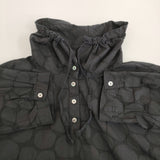 gungendo ぽこぽこジャガードプルオーバー編笠草 定価37400円 フリル ドット ブラウス シャツ 2025 ブラック レディース 群言堂【中古】5-1222M♪