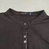 AS KNOW AS de base 大きいサイズ ふわっとシルエSH 定価19580円 OB2157 半袖 ブラウス シャツ 25SS ブラック レディース アズノウアズ ドゥバズ【中古】6-0608S∞