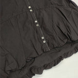 AS KNOW AS de base 大きいサイズ ふわっとシルエSH 定価19580円 OB2157 半袖 ブラウス シャツ 25SS ブラック レディース アズノウアズ ドゥバズ【中古】6-0608S∞