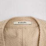 susuri サービングベスト コーデュロイ オーバーサイズベスト 定価46200円 24-052 サイズ4 ベスト ベージュ レディース ススリ【中古】5-1222T♪
