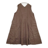 nest Robe 起毛リネンドロストワンピース 01204-1575 ノースリーブドレス ワンピース ブラウン レディース ネストローブ【中古】6-0115T♪