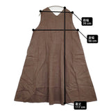 nest Robe 起毛リネンドロストワンピース 01204-1575 ノースリーブドレス ワンピース ブラウン レディース ネストローブ【中古】6-0115T♪