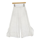 Kaon フリルワイドパンツ KA17-BSPT サイズ1 レーヨン イージー パンツ ホワイト レディース カオン【中古】6-0215M♪