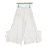 Kaon フリルワイドパンツ KA17-BSPT サイズ1 レーヨン イージー パンツ ホワイト レディース カオン【中古】6-0215M♪