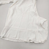 Kaon フリルワイドパンツ KA17-BSPT サイズ1 レーヨン イージー パンツ ホワイト レディース カオン【中古】6-0215M♪