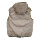 mina perhonen land puzzle va2286 サイズ38 定価68000円 コーデュロイ フード付き ダウンベスト ベージュ レディース ミナペルホネン【中古】5-1226T♪