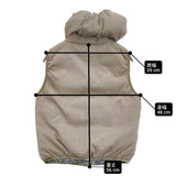 mina perhonen land puzzle va2286 サイズ38 定価68000円 コーデュロイ フード付き ダウンベスト ベージュ レディース ミナペルホネン【中古】5-1226T♪