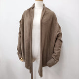 R&D.M.Co- ウールカシミヤ カシュクールカーディガン ニットカーディガン ベージュ レディース オールドマンズテーラー【中古】6-0106T♪