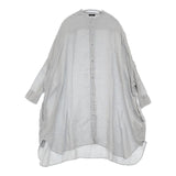 R&D.M.Co- LINEN HEMP GAUZE DOLMAN SLEEVE SHIRT ガーゼドルマンスリーブシャツ 定価57200円 ワンピース ブルーグレー レディース オールドマンズテーラー【中古】6-0419M∞