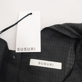 susuri コットン ミュウドレス ワンピース 定価49000円 サイズ1 20-216 ワンピース ブラック レディース ススリ【中古】6-0430S◎