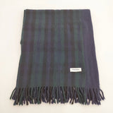 Plantation チェック マフラー ストール ネイビー グリーン レディース プランテーション【中古】6-0112T◎