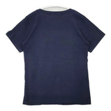 ZUCCa ZU53JK453 製品染め コットン プリント 半袖Ｔシャツ カットソー ネイビー レディース ズッカ【中古】6-0608S∞