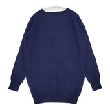 ZUCCa ZU13KN185 Vネックニット ウール サイズM 長袖 セーター ニット ネイビー レディース ズッカ【中古】6-0123T△