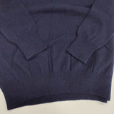 ZUCCa ZU13KN185 Vネックニット ウール サイズM 長袖 セーター ニット ネイビー レディース ズッカ【中古】6-0123T△