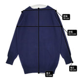 ZUCCa ZU13KN185 Vネックニット ウール サイズM 長袖 セーター ニット ネイビー レディース ズッカ【中古】6-0123T△