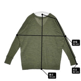 ZUCCa ZU13JJ446 Vネックニット ウール サイズM 日本製 セーター ニット カーキ レディース ズッカ【中古】6-0123T△
