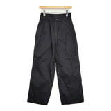 MHL. SOFT DENSE COTTON 595-3240501 定価27500円 サイズ0 ワイド パンツ 23AW ブラック レディース エムエイチエル【中古】6-0215G♪
