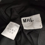 MHL. SOFT DENSE COTTON 595-3240501 定価27500円 サイズ0 ワイド パンツ 23AW ブラック レディース エムエイチエル【中古】6-0215G♪