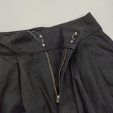 MHL. SOFT DENSE COTTON 595-3240501 定価27500円 サイズ0 ワイド パンツ 23AW ブラック レディース エムエイチエル【中古】6-0215G♪