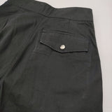 MHL. SOFT DENSE COTTON 595-3240501 定価27500円 サイズ0 ワイド パンツ 23AW ブラック レディース エムエイチエル【中古】6-0215G♪