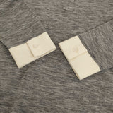 SARAHWEAR Wool Gauze Rib Contrast Collar T-shirt ウールガーゼリブポロシャツ 定価18480円 C91408 25AW グレー レディース サラウェア【中古】5-1226T♪