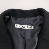 MICA & DEAL オーバーチェスターコート 定価47300円 0124307239 チェスターコート 24AW ネイビー レディース マイカ＆ディール【中古】5-1226T♪